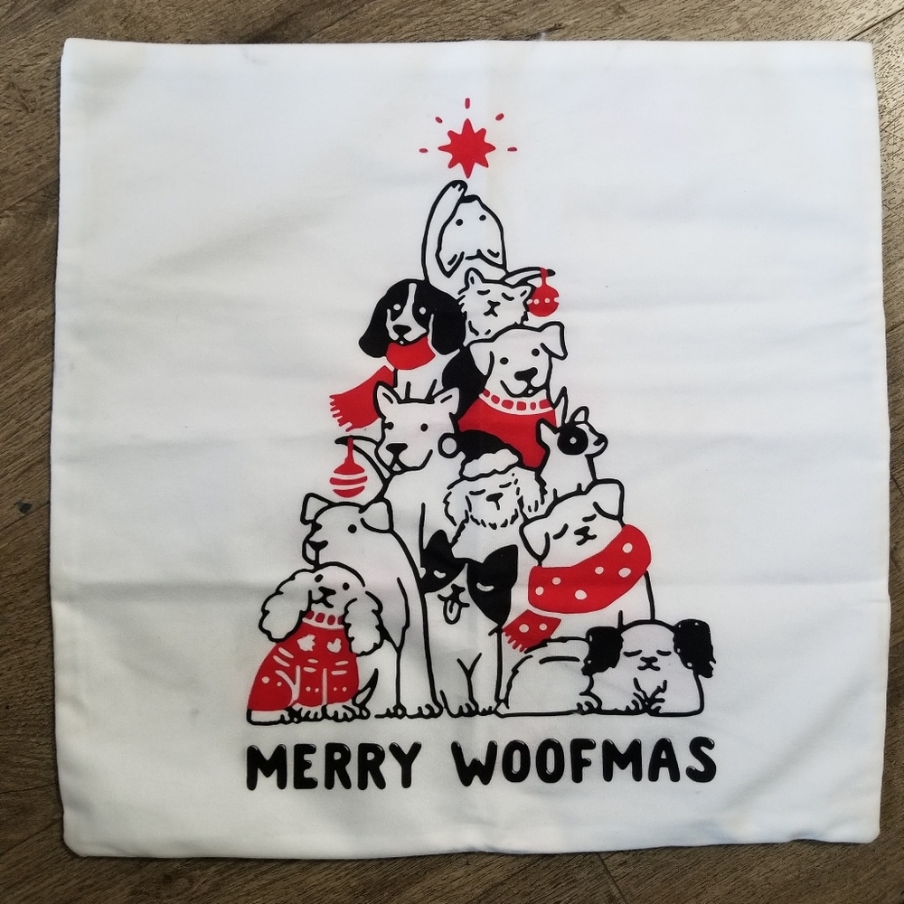 Christmas Dog Pillow Cover